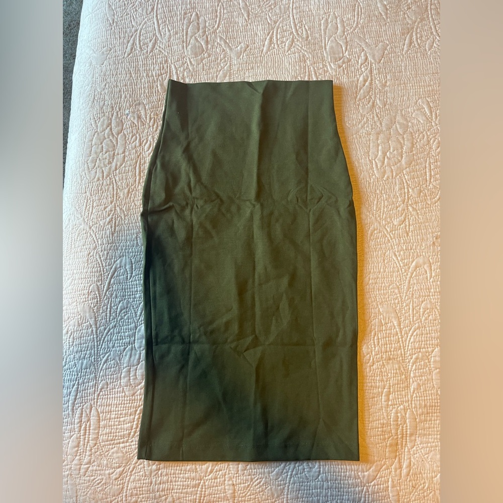 Forever 21 Olive Green High-Waist Pencil Skirt